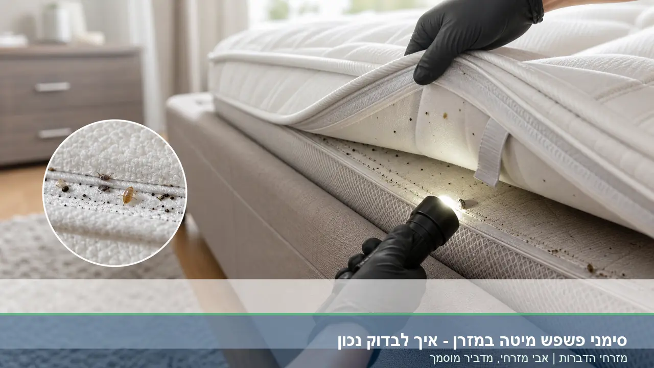 סימני פשפש מיטה במזרן - איך לבדוק נכון - מדריך חזותי ממותג של מזרחי הדברות