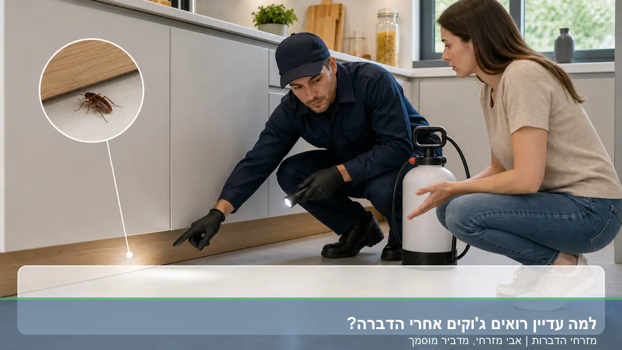 למה עדיין רואים ג'וקים אחרי הדברה? - מדריך תשובות לקוחות של מזרחי הדברות