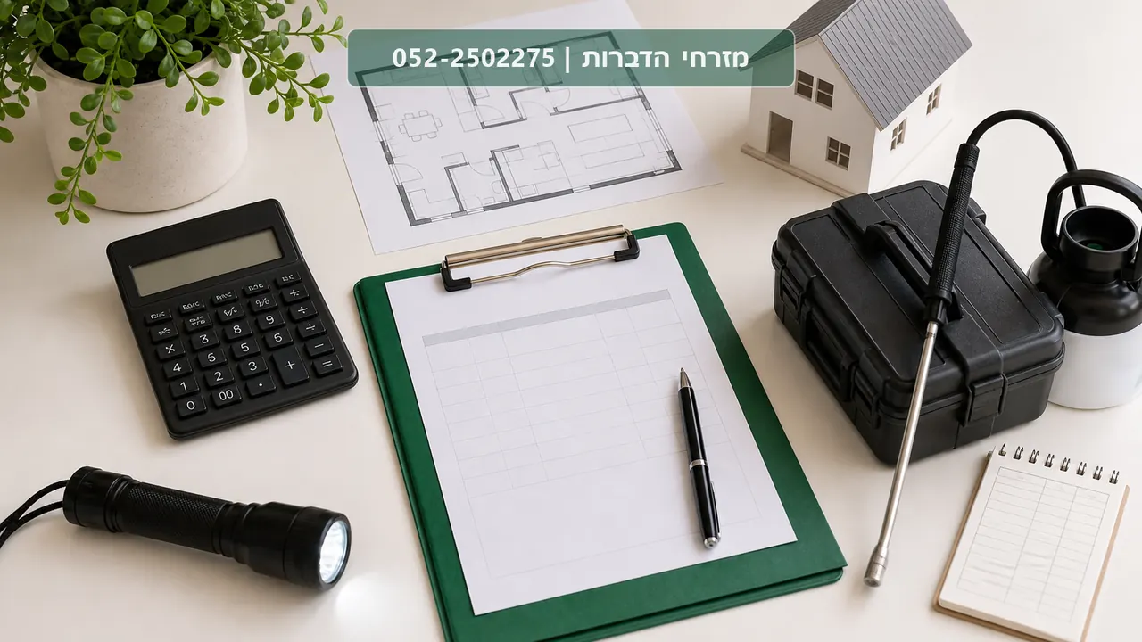 מחירון הדברה 2026 והצעת מחיר מקצועית