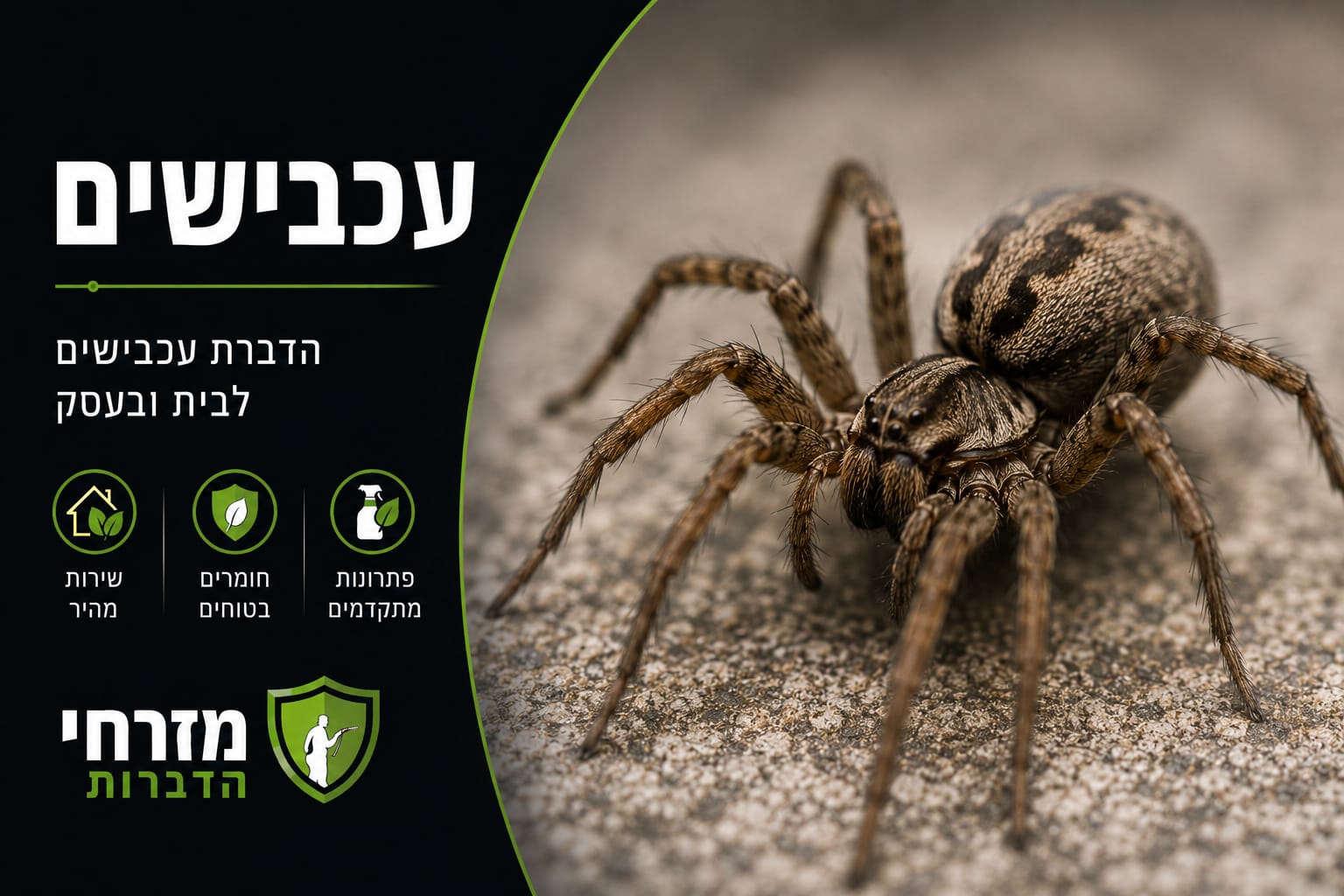 הדברת עכבישים מקצועית לבית ועסק - מזרחי הדברות